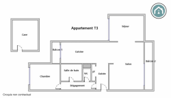 BREST : A LOUER BEL APPARTEMENT T3 MEUBLÉ DE 70M²